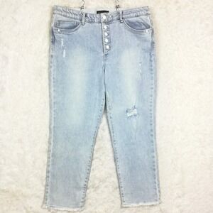 Light Blue Distressed Women's Jeans